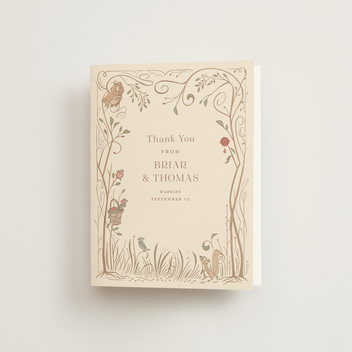 Disney Storybook Folded Wedding Thank You Cards by Ramberg Minted