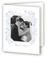 Framed Florals Folded Wedding Thank You Cards