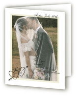 Vintage Lovers Folded Wedding Thank You Cards