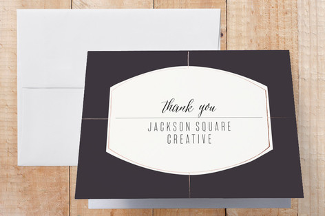 Elegant Lines Folded Wedding Thank You Cards