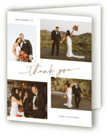 minimal holiday gallery Foil-Pressed Folded Wedding Thank You Cards