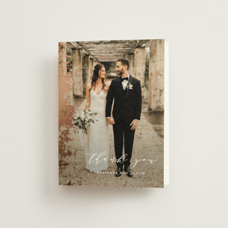 Woodland Hills Foil-Pressed Folded Wedding Thank You Cards