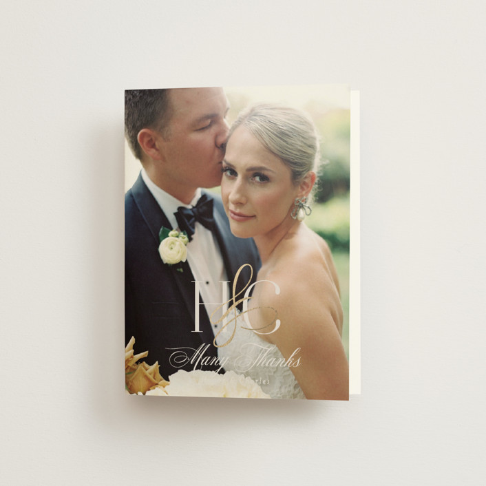 HONOR FoilPressed Folded Wedding Thank You Cards by Melanie Kosuge Minted