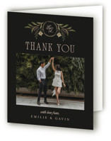 Emilie Foil-Pressed Folded Wedding Thank You Cards
