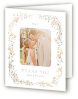 Foil-Pressed Folded Wedding Thank You Cards