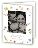 Bright Garden Foil-Pressed Folded Wedding Thank You Cards
