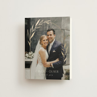 Botanical Arches Foil-Pressed Folded Wedding Thank You Cards