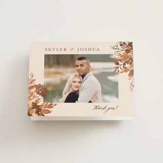 Wedding in Aspen Foil-Pressed Folded Wedding Thank You Cards