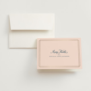 Chic Gala Foil-Pressed Folded Wedding Thank You Cards