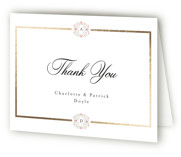 Foil-Pressed Folded Wedding Thank You Cards