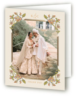 Marigold Foil-Pressed Folded Wedding Thank You Cards