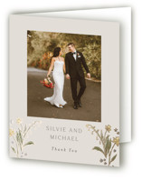 Parisian Garden Foil-Pressed Folded Wedding Thank You Cards