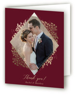 Millefleur Foil-Pressed Folded Wedding Thank You Cards
