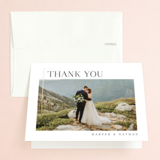 Fantasia Foil-Pressed Folded Wedding Thank You Cards