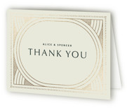 deco arch Foil-Pressed Folded Wedding Thank You Cards