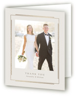 Illusion Foil-Pressed Folded Wedding Thank You Cards