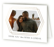Formally Foil-Pressed Folded Wedding Thank You Cards