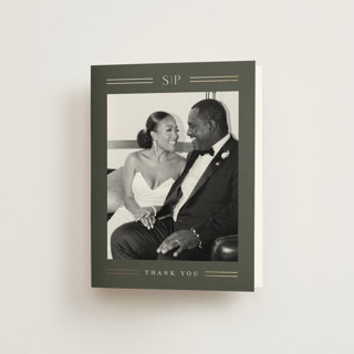 Perfect Pair Foil-Pressed Folded Wedding Thank You Cards