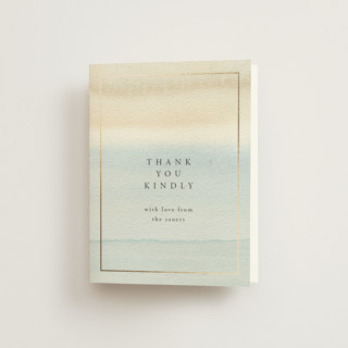 Contemplate Foil-Pressed Folded Wedding Thank You Cards
