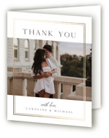 Lustre Foil-Pressed Folded Wedding Thank You Cards