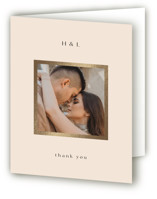 Framed Photo Foil-Pressed Folded Wedding Thank You Cards