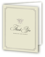 Honeybee Foil-Pressed Folded Wedding Thank You Cards