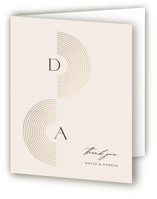 Modernist Monogram Foil-Pressed Folded Wedding Thank You Cards