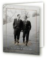 Bianca Foil-Pressed Folded Wedding Thank You Cards