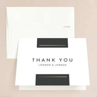 Simply Dapper Foil-Pressed Folded Wedding Thank You Cards