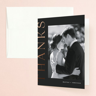 Finley Foil-Pressed Folded Wedding Thank You Cards