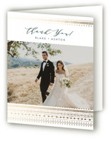 boho glam Foil-Pressed Folded Wedding Thank You Cards