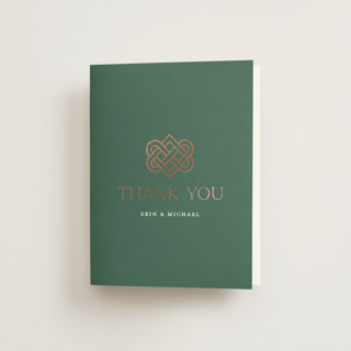 Celtic Love Knot Foil-Pressed Folded Wedding Thank You Cards