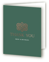 Celtic Love Knot Foil-Pressed Folded Wedding Thank You Cards