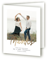 Foil-Pressed Folded Wedding Thank You Cards