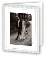 Seashore Foil-Pressed Folded Wedding Thank You Cards