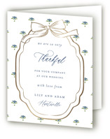 Swan Song Foil-Pressed Folded Wedding Thank You Cards