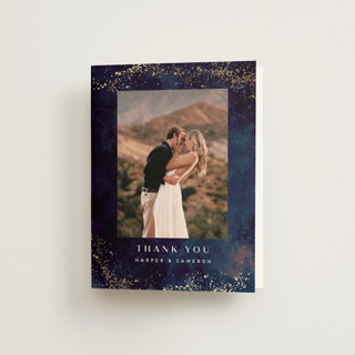 oponki Foil-Pressed Folded Wedding Thank You Cards