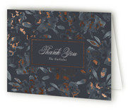 Carolina Foil-Pressed Folded Wedding Thank You Cards