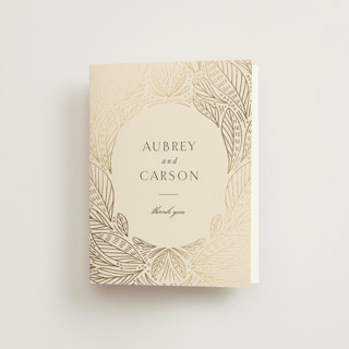 Royalty Foil-Pressed Folded Wedding Thank You Cards