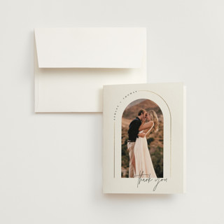 Arch Foil-Pressed Folded Wedding Thank You Cards