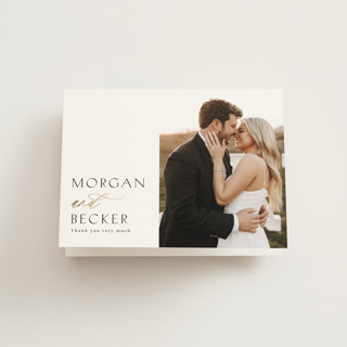 Postcard Foil-Pressed Folded Wedding Thank You Cards