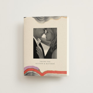 Agate Foil-Pressed Folded Wedding Thank You Cards