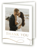Forever And Foil-Pressed Folded Wedding Thank You Cards