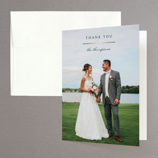 Wonderland Foil-Pressed Folded Wedding Thank You Cards
