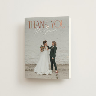 together Foil-Pressed Folded Wedding Thank You Cards