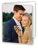 Love Affair Foil-Pressed Folded Wedding Thank You Cards