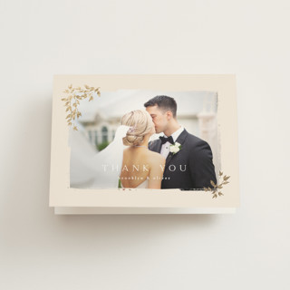 Everly Foil-Pressed Folded Wedding Thank You Cards