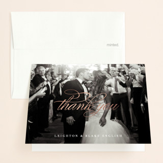 Forever Elegant Foil-Pressed Folded Wedding Thank You Cards