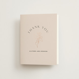 Deco Band Foil-Pressed Folded Wedding Thank You Cards