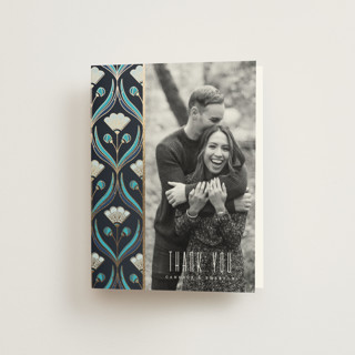 Deco pattern Foil-Pressed Folded Wedding Thank You Cards